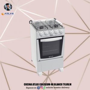Cocina Atlas Coliseum 4H blanco tv.hv.mi 🍱🍲🫕🍵