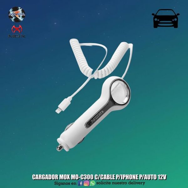 CARGADOR MOX MO-C300 CON CABLE MICRO USB PARA AUTO 12V