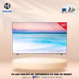 TV LED PHILIPS 50" 50PUD6654/55 UHD 4K
