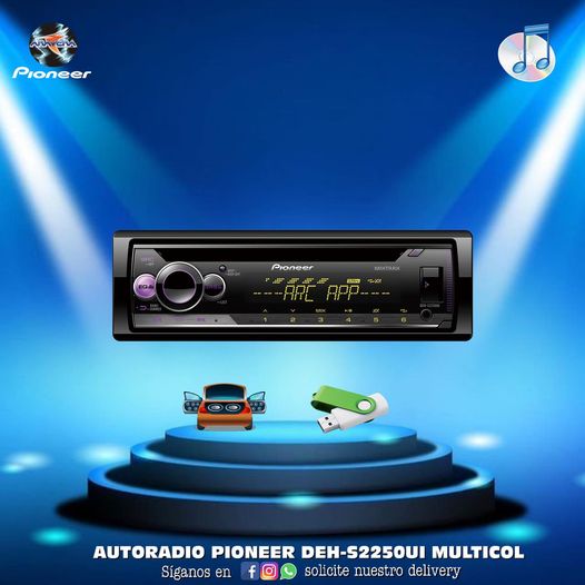 AUTORADIO PIONEER DEH-S2250UI MULTICOLOR – Aravera