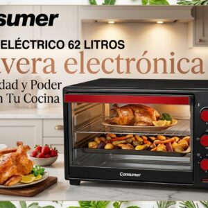 HORNO CONSUMER 62 LTS NEGRO