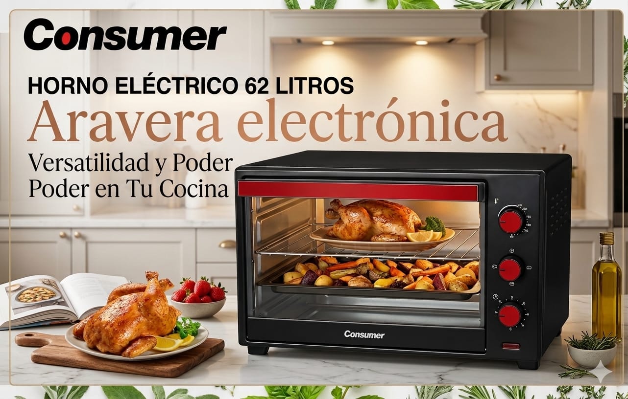 HORNO CONSUMER 62 LTS NEGRO