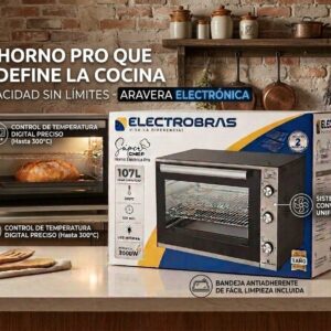 HORNO ELECTROBRAS 107 LTS EBHE-107 NEGRO