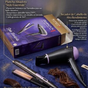 COMBO REMINGTON SECADOR + PLANCHITA STYLE ESSENTIALS