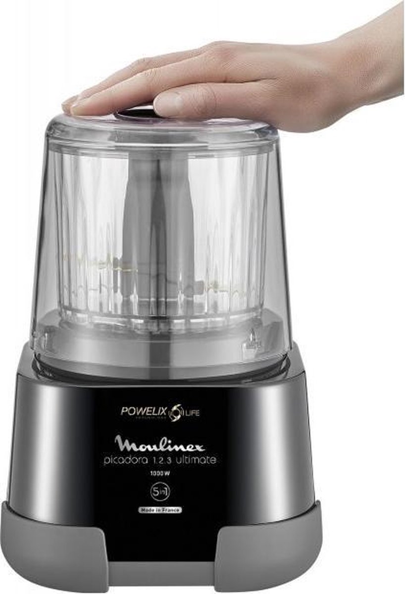 PICADORA MOULINEX MOD 1-2-3 DP810855 NEGRO 1000W - Imagen 3