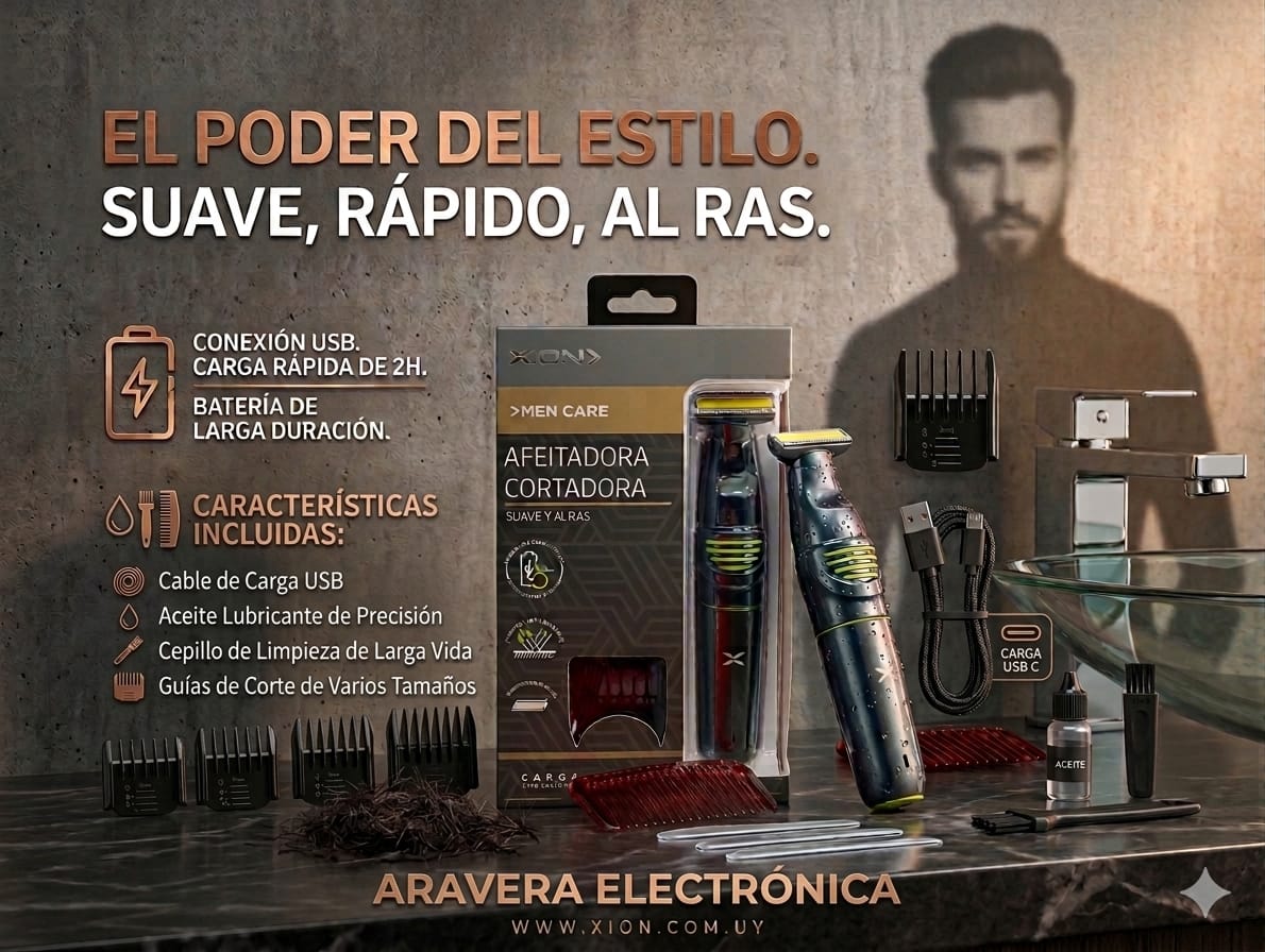 AFEITADORA XION XI-HAIRONE RECARGABLE