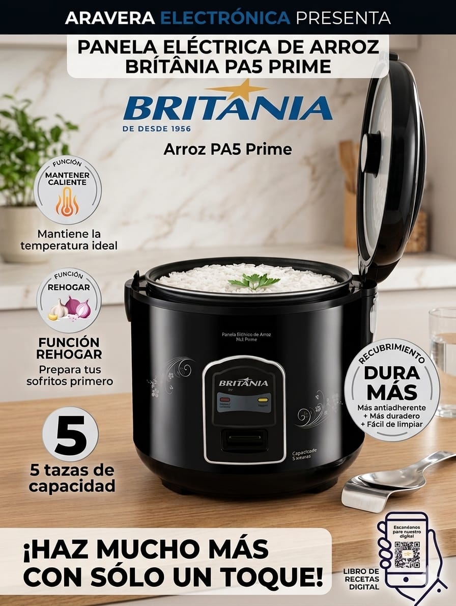 ARROCERA BRITANIA PA5 5 TAZAS 220V