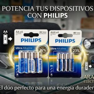 PILAS PHILIPS ULTRA ALKALINA AA Y AAA 4 PIEZAS