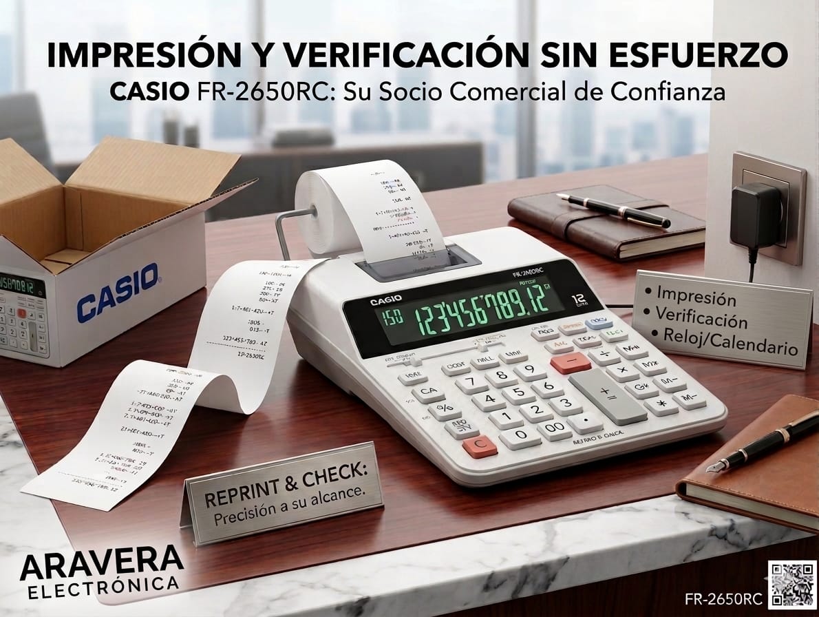 CALCULADORA CASIO FR-2650RC BLANCO