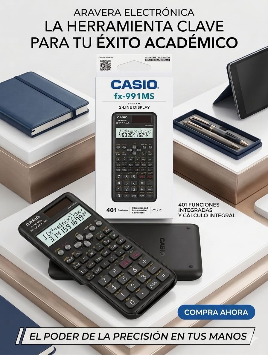 CALCULADORA CASIO FX-991MS 2DA EDICION NEGRO
