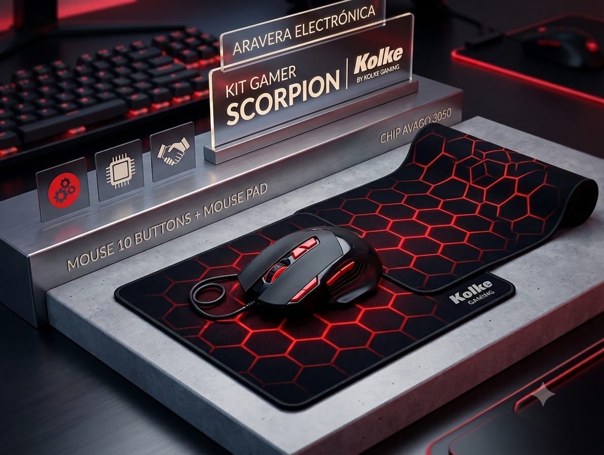 MOUSE+MOUSEPAD KOLKE KGK-251 SCORPION GAMER