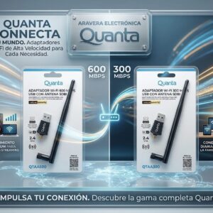 ADAPTADOR WIFI QUANTA DE 300MBPS Y 600MBPS CON ANTENA