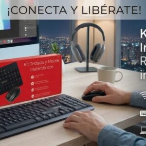 TECLADO KOLKE KEK-195 INALAMBRICO CON MOUSE NEGRO