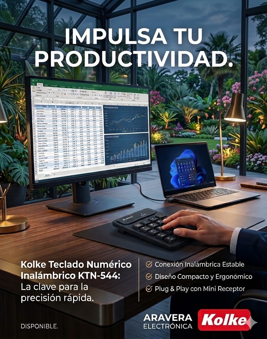 TECLADO NUMERICO KOLKE KTN-544 USB INALAMBRICO