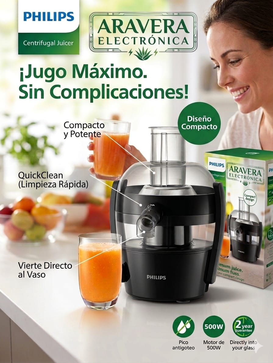 EXTRACTOR DE JUGO PHILIPS HR1832 500W