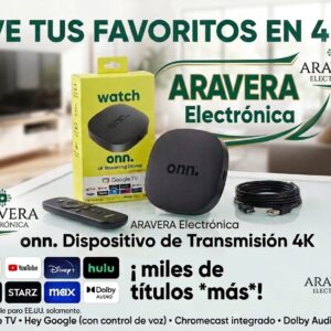 TV BOX ONN 4K STREAMING 4K GOOGLE MO2427A
