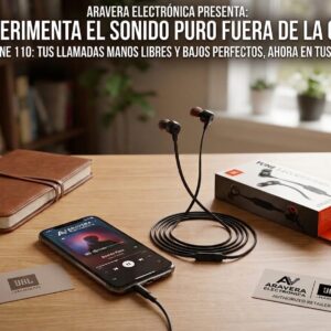 AUDIFONO JBL TUNE110 NEGRO CON CABLE 3.5MM/MIC