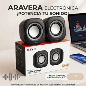 PARLANTE HAVIT SK704 PARA PC USB NEGRO