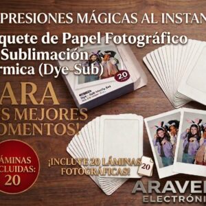 PACK DYE-SUB MEDIA SET INSTANT 20X 2X3" CS5372X2