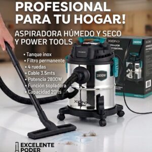 ASPIRADORA XION XI-VC2200PRO 20 LTS 2200W