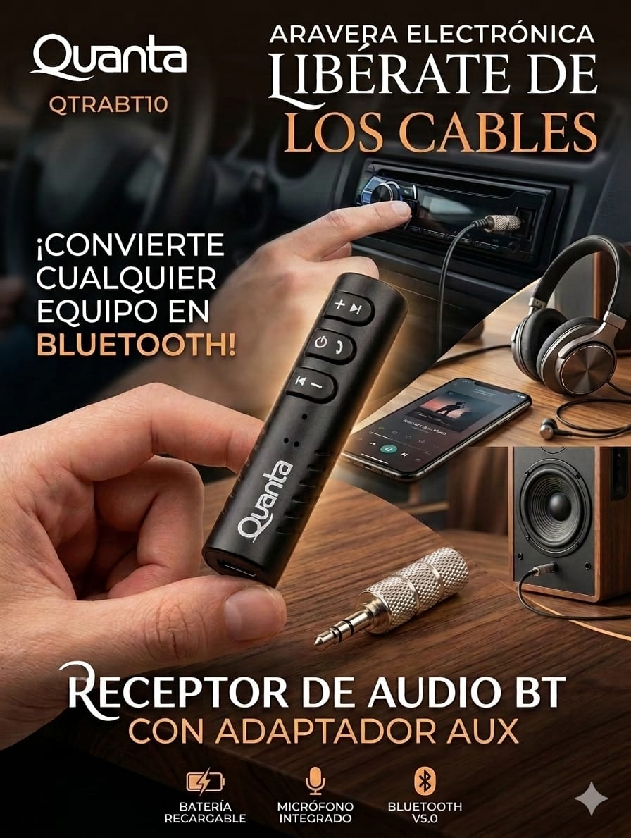 ADAPTADOR QUANTA QTRABT10 RECEPTOR BLUETOOTH - Imagen 4