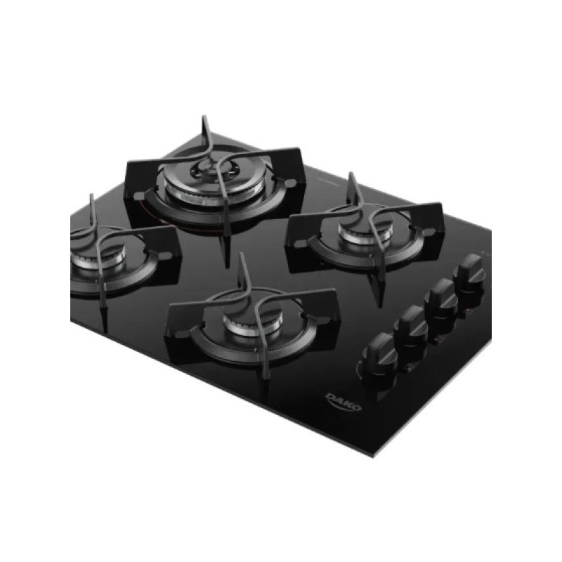 ANAFE DAKO GLASS 4 HORNALLAS COOKTOP A GAS CON ENCENDIDO - Imagen 2