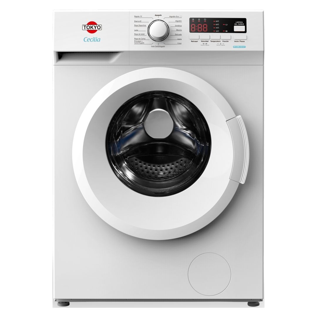 LAVARROPA TOKYO CECILIA 6 KG CLEAN MAS CARGA FRONTAL