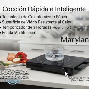 COCINA INFRARROJA MARYLAND 1 HORALLA NEGRO MR-5001
