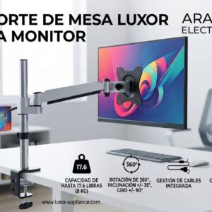 SOPORTE LUXOR LDT11-C011 PARA TV 13" A 32" PARA MESA GIRATORIO