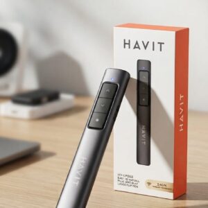 PRESENTADOR LASER HAVIT HV-LP003 INALAMBRICO NEGRO CON PUNTERO