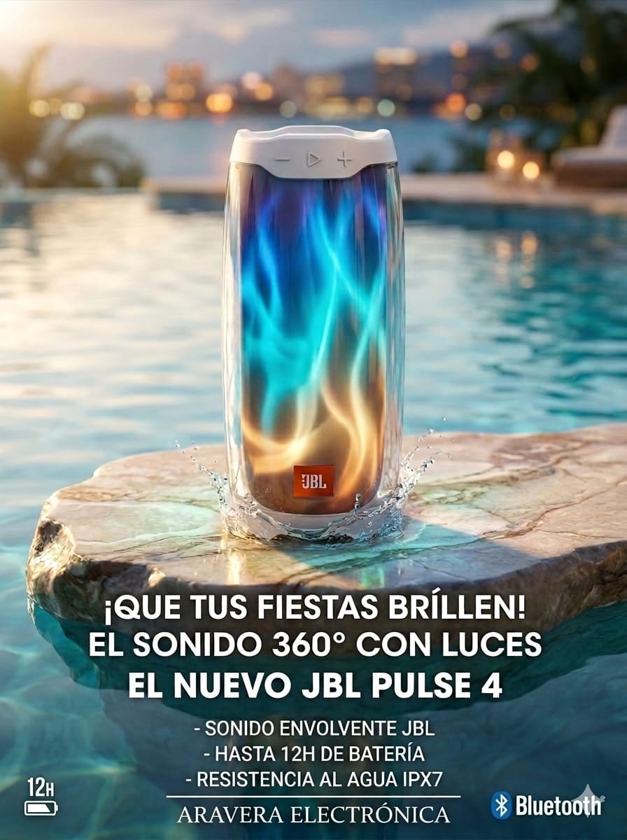 PARLANTE JBL PULSE 4 NEGRO BLUETOOTH