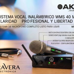 MICROFONO AKG WMS 40 PRO MINI 1 MICROFONO INALAMBRICO