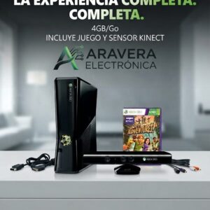VIDEOJUEGO XBOX 360 4 GB KINECT DESBLOQUEADO 2 JUEGOS 110V