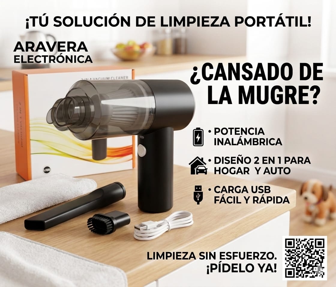 ASPIRADORA MINI RECARGABLE PORTATIL