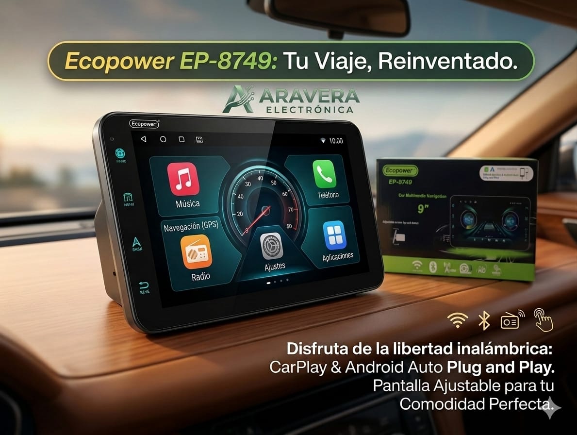 AUTORADIO ECOPOWER 9" EP-8749 BT/FM ANDROID