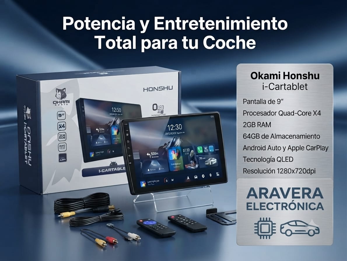 AUTORADIO OKAMI HONSHU I-CARTABLET 9" 2GB/64GB
