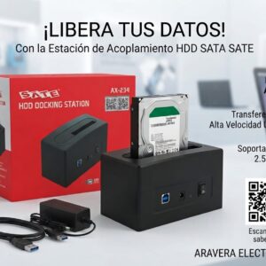 GAVETA HDD AX-234 SATA 2.5" UP 10 TB DOCKING
