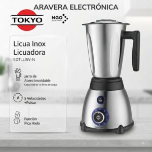 LICUADORA TOKYO LICUAINOX 5 VELOCIDADES 500W JARRA INOXIDABLE