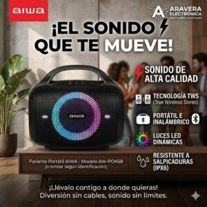 PARLANTE AIWA AWPOK68 USB/BT/FM/500W