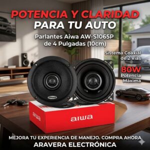 PARLANTE AIWA 4" AW-S1065P 10 CM 80W