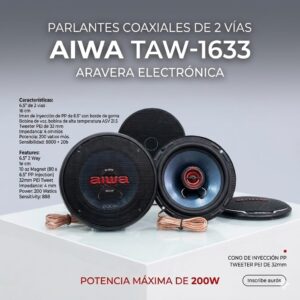 PARLANTE AIWA 6.5" TAW-1633 16CM 200W