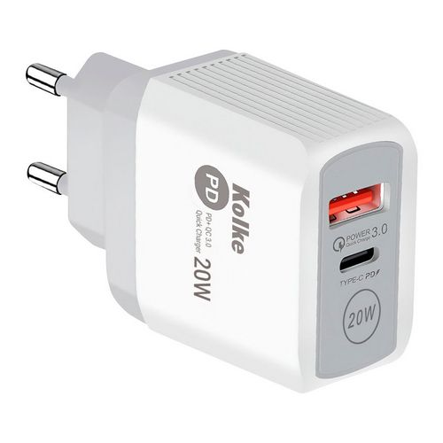 CARGADOR KOLKE KCR-2576 BLANCO 20W P/PAR - Imagen 2