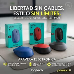 MOUSE LOGITECH M170 INALAMBRICO NEGRO/ROJO/AZUL