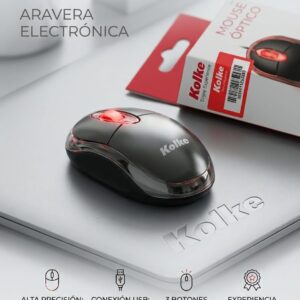 MOUSE KOLKE KM-117 NEGRO USB CON CABLE