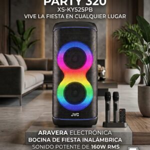 PARLANTE JVC XS-KY525PB 320W/BT/USB/IPX4 NEGRO