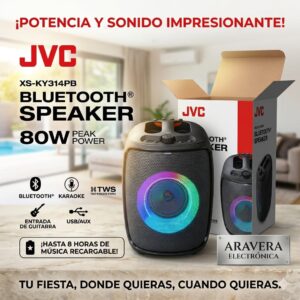 PARLANTE JVC XS-KY314PB 80W/BT/IPX4