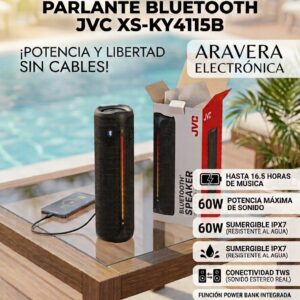 PARLANTE JVC XS-KY4115B 60W/BT/IPX7 NEGRO