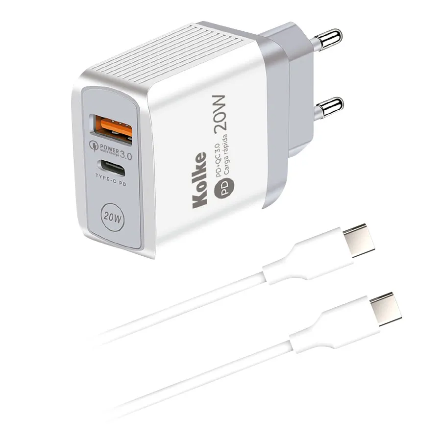CARGADOR KOLKE KCR-2576 BLANCO 20W P/PAR - Imagen 3