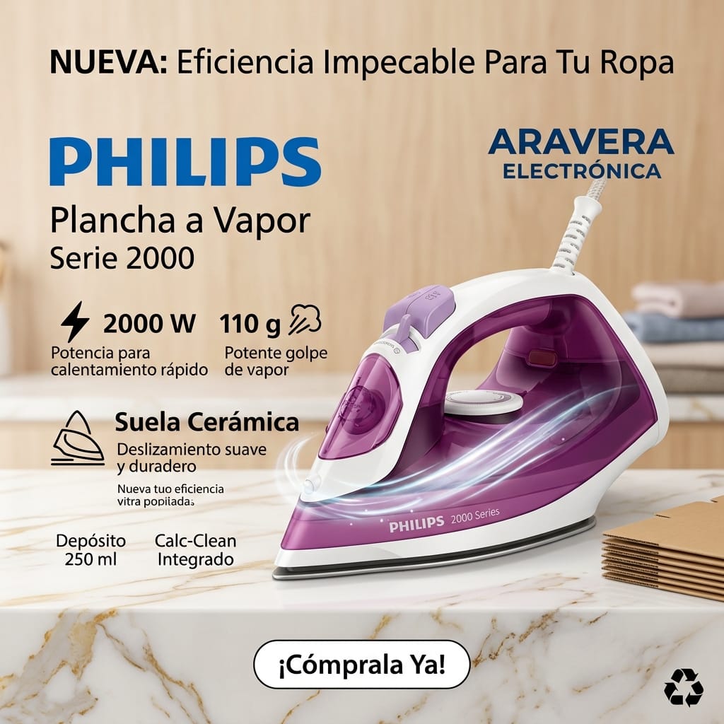 PLANCHA PHILIPS DST2020/30 A VAPOR 2000W
