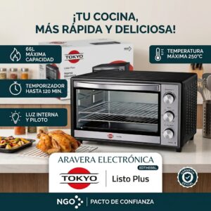 HORNO TOKYO LISTO PLUS 66 LTS EDTHE66L
